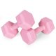 ModernHome Hex Dumbbell Set 2x2 kg Hand Weights for Fitness, Pink