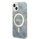 Apple iPhone 14 Plus 6.7\" Guess 4G Print MagSafe Case Cover (GUBPP14MH4EACSB) + Charger, Blue