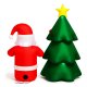 Inflatable Christmas Tree with Santa Claus LED Yard Decoration