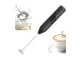 Mini Milk Frother and Mixer with Stand, Black