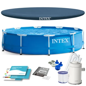 Intex 28202 Frame Pool with Pump and Cover, 305 x 76 cm