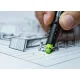 Replacement Eraser Set for Pica Fine Dry, 5 pcs, Green