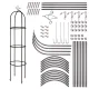 LUARO Metal Garden Pergola for Climbing Plants and Roses, 195 cm, Black