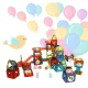Magnetic Building Blocks with Glowing Marble Run, 202 Pieces