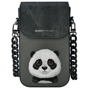 Nimmy Big Eyed Pet 2.0 Panda Phone Bag, Black