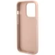 Guess iPhone 15 Pro Max Case Croco Triangle Metal Logo, Pink