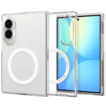 Spigen AirSkin MagFit Case for Samsung Galaxy Z Fold 8 - Clear and White