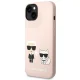 Karl Lagerfeld KLHMP14MSSKCI Silicone MagSafe Case for iPhone 14 Plus, Light Pink