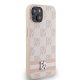 DKNY iPhone 15 / 14 / 13 Case Checkered Mono Pattern & Printed Stripes, Pink