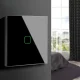 Smart Touch Light Switch Maclean MCE716B, Wi-Fi Tuya, 86x86 mm, Black