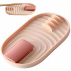 Spatula Spoon Rest Kitchen Utensils Drainer, Pink