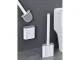 Silicone Toilet Brush with Holder, Flexible, for Bathroom
