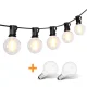 Outdoor LED String Lights 15m 25 Bulbs 9 Modes 9W