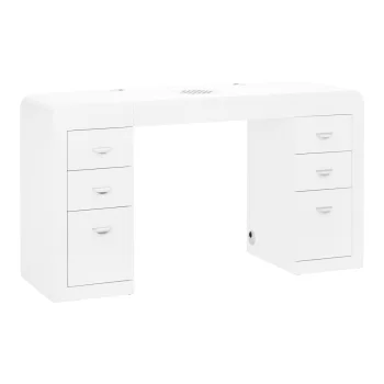 Manicure Desk 314 with Built-in Dust Collector, White