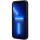 BMW Leather Blue Dots Case for iPhone 14 Pro, Black