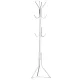 ModernHome Standing Coat Rack with 11 Hooks for Clothes, Metal, white