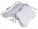 Orthopedic Memory Foam Pillow with Arm Hole, White