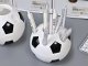 Soccer Ball Desk Organizer Pen and Pencil Holder for Office and Kids Room, black