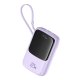 Baseus Qpow Pro+ 10000mAh 22.5W Power Bank with Built-in USB-C Cable and Display - Purple