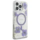Guess Resin Flowers MagSafe iPhone 16 Pro Max Case - Purple