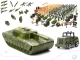 Set of Toy Soldiers Military Equipment Weapons in a Suitcase, 307 pcs.