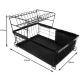 Two-Tier Dish Drying Rack RUHHY Large Kitchen Drainer, Black