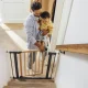Ecotoys Safety Gate for Stairs and Doors, 74-80 cm, Wood/Metal