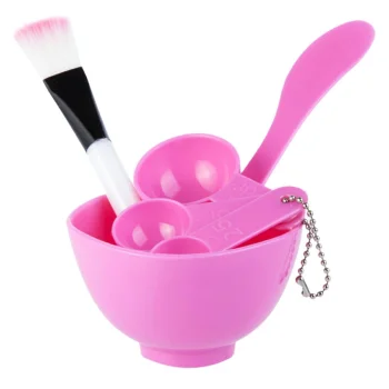 Face Mask Mixing Bowl Set for DIY Facials and Skincare, pink