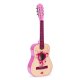 ECOTOYS Large Wooden Guitar for Kids, 6-String, Pink