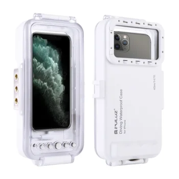 Puluz PU9010W 45m Waterproof Underwater Housing Case for iPhone, White