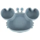 Ikonka KX4526_4 Silicone Baby Tableware Set Crab, 9 Pieces, Blue