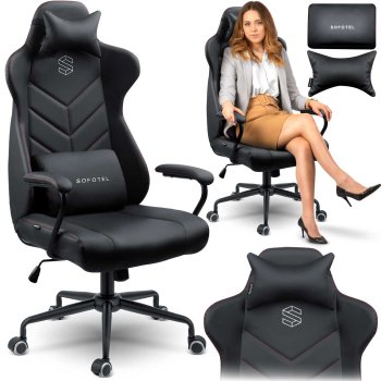 Ergonomic Office Chair Sofotel Werona 2580 with Lumbar Support, Black
