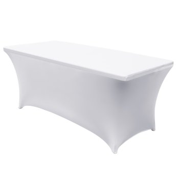 GreenBlue GB371 Elastic Catering Table Cover, 180x75x74cm, White