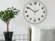 Wall Silent Round Clock 25 cm, Silver