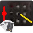 KRUZZEL Magnetic Dot Art Drawing Board with Stylus, Black