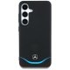 Mercedes Leather Contrasted Blue MagSafe Case for Samsung Galaxy S25, Black