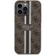 Guess iPhone 15 Pro Max Case 4G Printed Stripes MagSafe, Brown