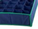Drawer Organizer for Underwear and Socks, 16 Compartments, Navy Blue