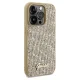 Guess iPhone 14 Pro Case Disco Metal Script, Gold