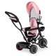 ECOTOYS 4-in-1 Toddler Tricycle with Rotating Seat and Push Handle, Pink