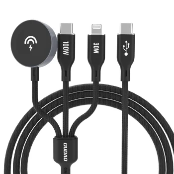 Dudao A12Max+ 3in1 Charging Cable USB-C / Lightning / Apple Watch 1.2m, PD 100W