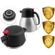 Berdsen BD-780 2L Vacuum Thermal Jug Set for Coffee and Tea, Silver