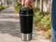 Thermal Mug with Suction Cup and Handle, 500ml, Black/Silver