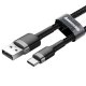 Baseus Cafule USB to USB Type C Data Charging Cable 3A 1m, Gray+Black