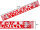 Poland Fan Scarf for Sports Matches Soft Double-Sided, White Red
