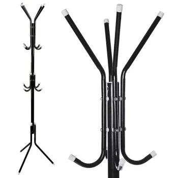 Standing Coat Rack with 12 Hooks for Clothes and Jackets