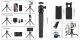 Smartphone Video Rig with LED Light, Flexible Tripod, Holder and Mic
