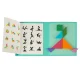 Magnetic book puzzle 3D Tangram blocks