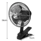 Xtrobb 12V Car Fan with Clip and Oscillation, Black