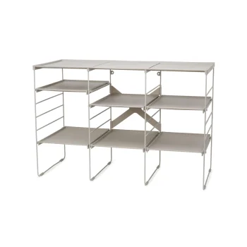 Joseph Joseph Level Plus Large Adjustable Shoe Rack, Ecru